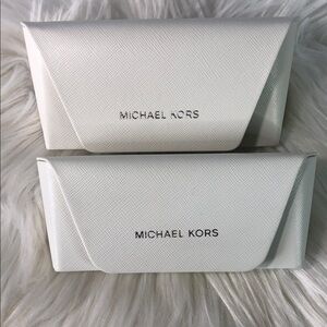Michael Kors Sunglass & Eyeglass Cases. White